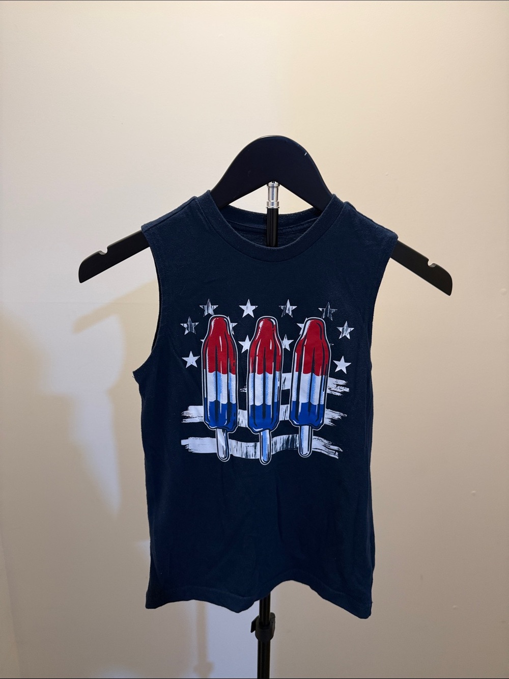 Boys' Navy Red White & Blue Popsicle Graphic Tank Top